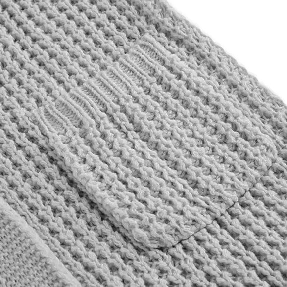 SySea Girls Batwing Long Sleeve Cardigan Open Front Knit Sweaters Grey SZ 13-14 - Picture 3 of 6